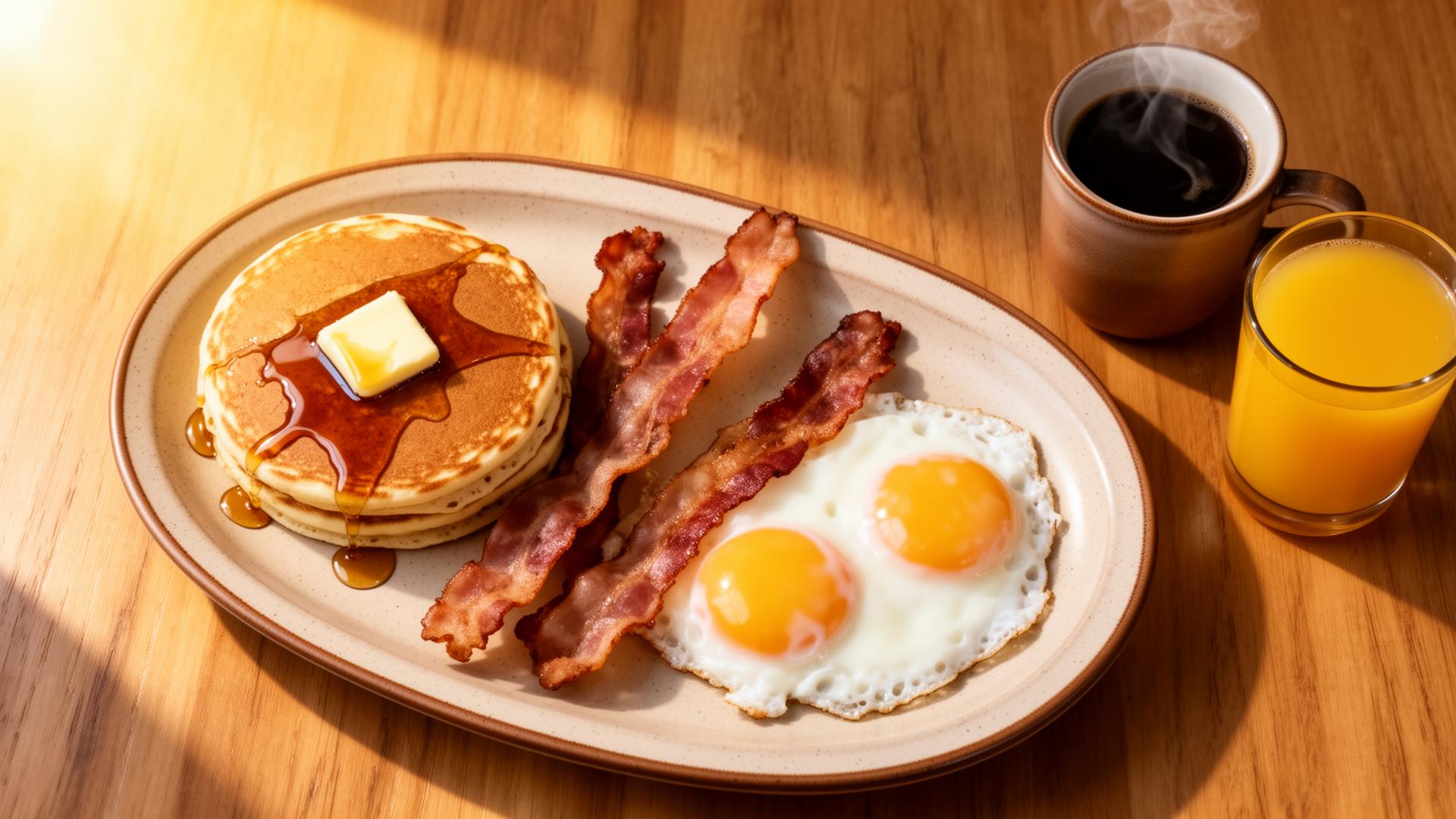 Classic diner breakfast